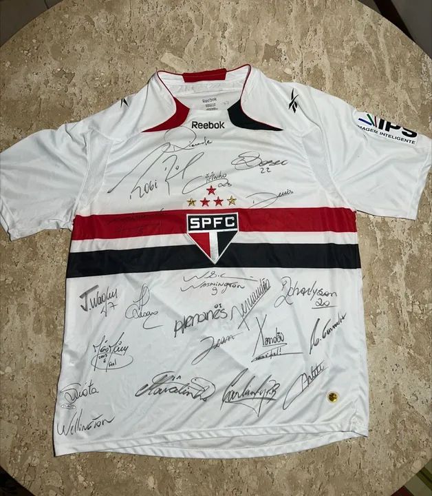 Camisa do Sao Paulo autografada!