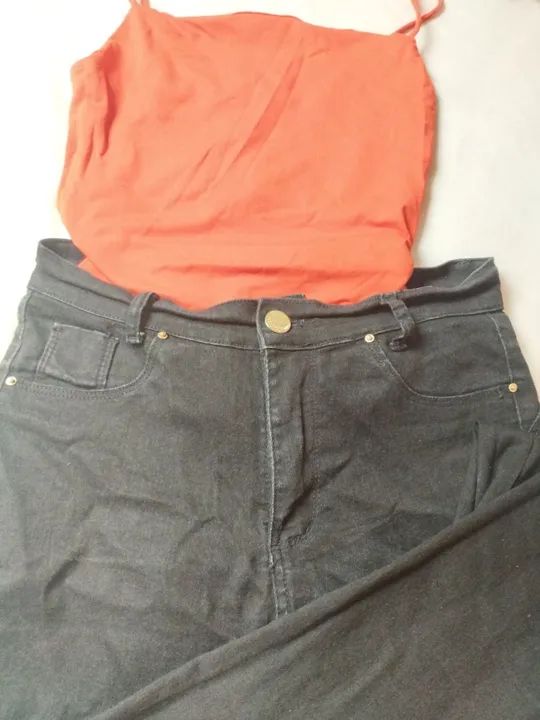 Calça Jeans Preta 40+ top Zara  - Foto 3