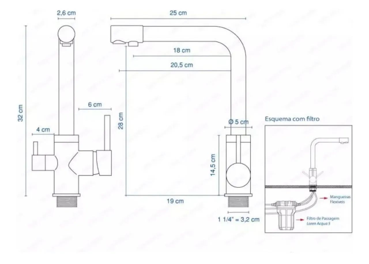 Torneira Monocomando Giratória de Filtro - Foto 6