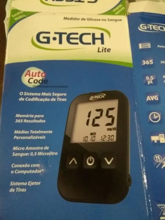 Medidor de Glicose G-Tech Lite Novo