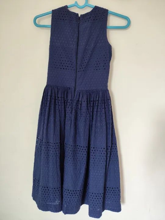Vestido Infantil - Azul Marinho Forrado - Foto 2
