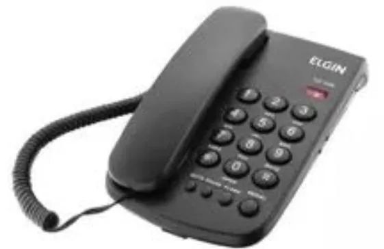 Telefone Fixo Elgin com Fio - Novo