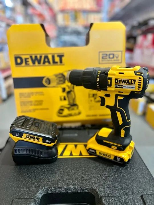 Parafusadeira Furadeira de Impacto Brushless Max Lítio 20V 2 Baterias 2AH - Dewalt 