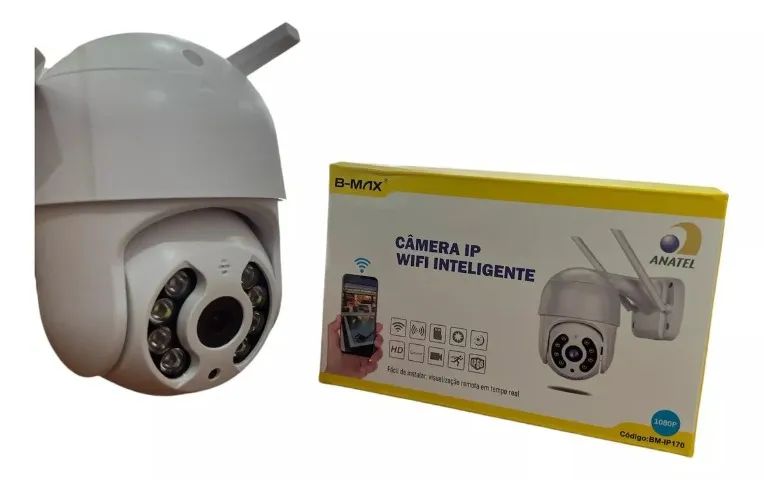Câmera IP Inteligente 360° 2 Antenas Wi-Fi Externa Bmax BM-IP170 Loja Coimbra Computadores - Foto 2