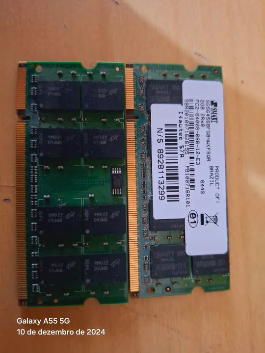 2x 2GB DDR2 800MHz PC6400 - Memória RAM - Foto 2
