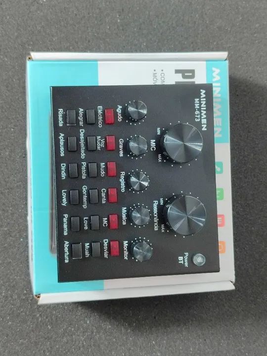 Placa De Som Multifuncional Ao vivo Mm-673 Interface De Áudio