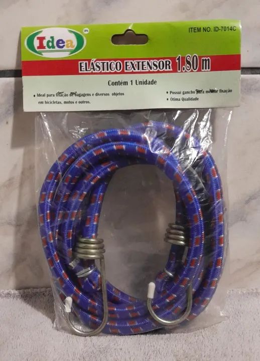 Kit Com 3 Elásticos Extensores Para Carga Carro / Moto / Bicicleta - 1,80 Metros - Foto 3