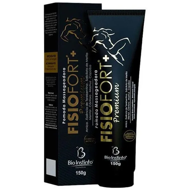 Pomada Massageadora FisioFort+ Premium Preta 150g Bio Instinto