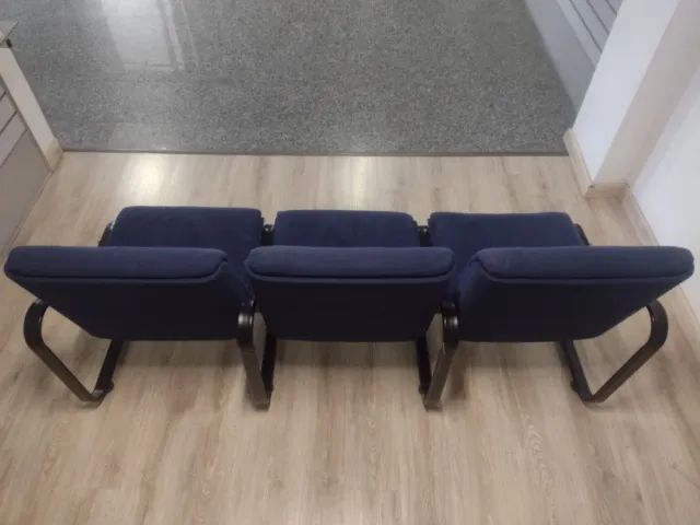 Sofá Longarina Escritório de Espera 3 Lugares da Linha Móveis Belo - Estrutura de ferro - Foto 5