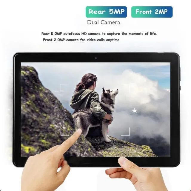 Tablet 10.1 pol. câm. duplas, Dual sim call, octa Core 4GB  ram + 64gb+case - Foto 4