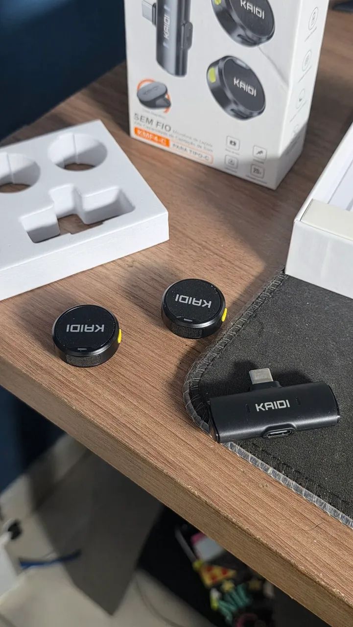 Microfone de Lapela Sem Fio Kidi KMF4-C - Foto 5