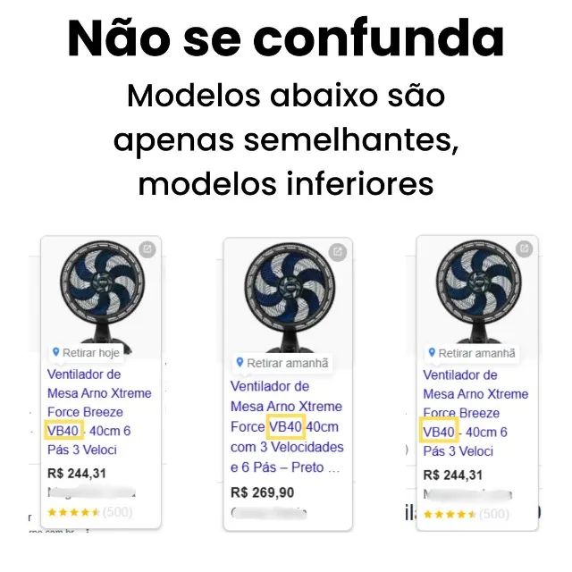 Ventilador Arno VB50 Xtreme Force Breeze. Quase sem uso. Mesa. 3 velocidades. Imperdível! - Foto 5