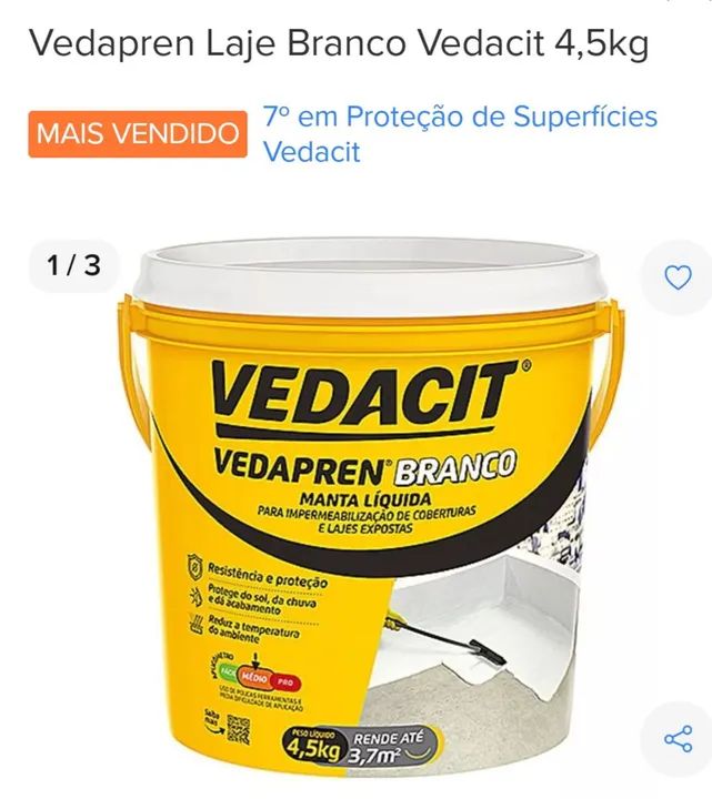 Vedapren Branco manta liguida 4,5 kg