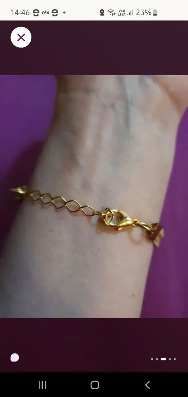 Pulseira capim dourado  - Foto 3