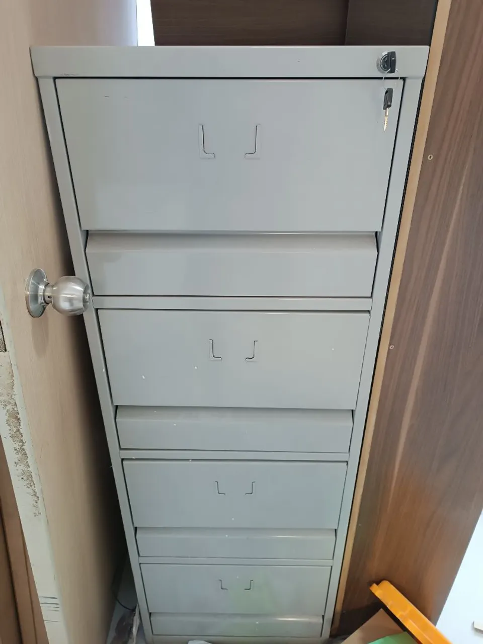 Arquivo de Aço Cinza para Escritório - 4 Gavetas