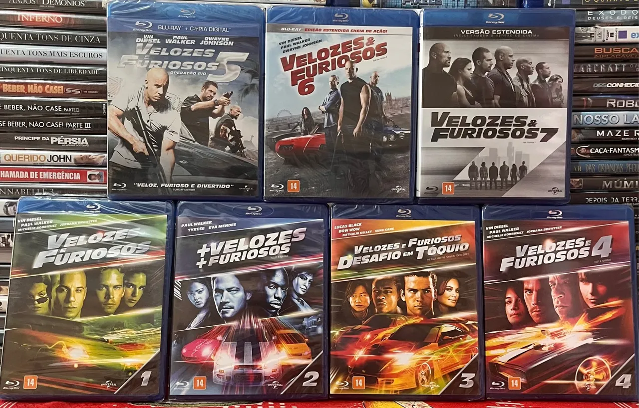 Coleção Completa Velozes e Furiosos Blu-Ray