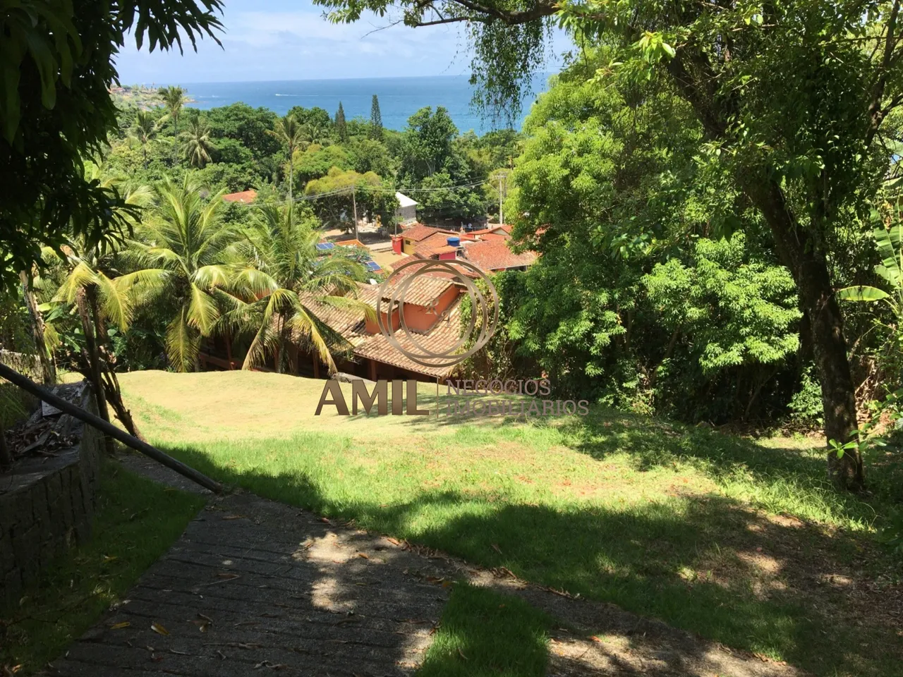 Terreno com vista para o mar, Com escritura definitiva, Praia do Curral, 600m², Ilha Bela
