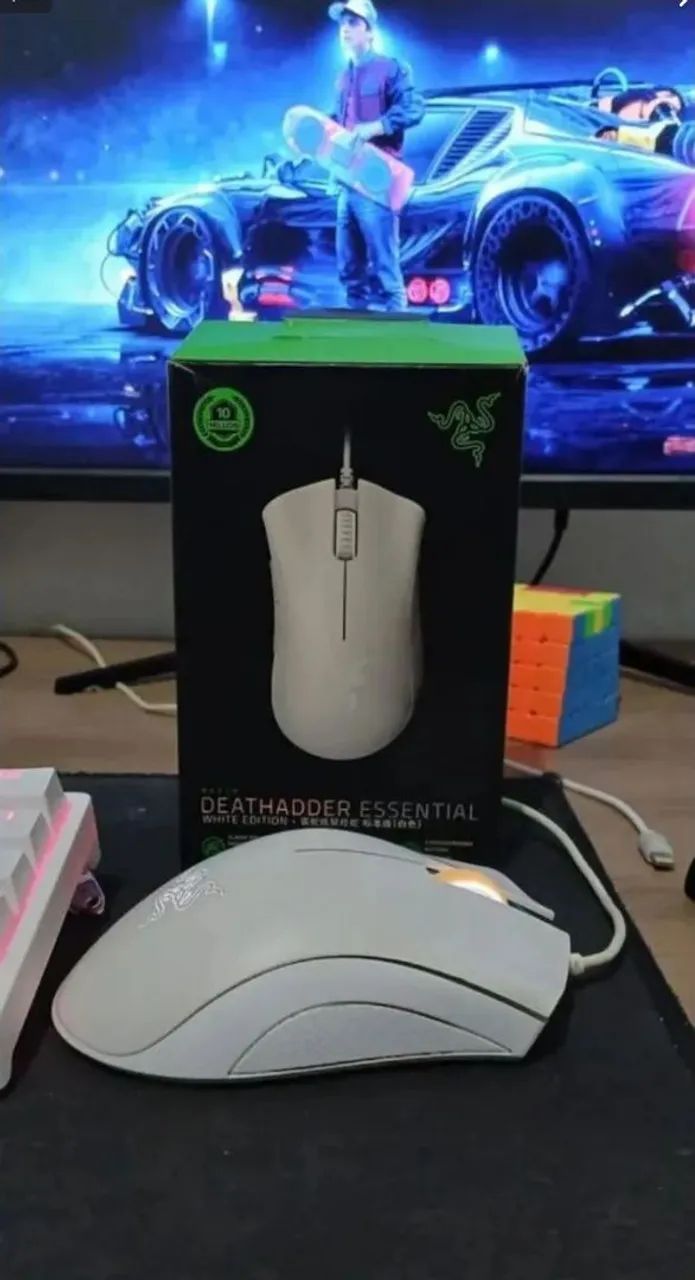 Mouse Razer Deathadder Essential - Edição Branca