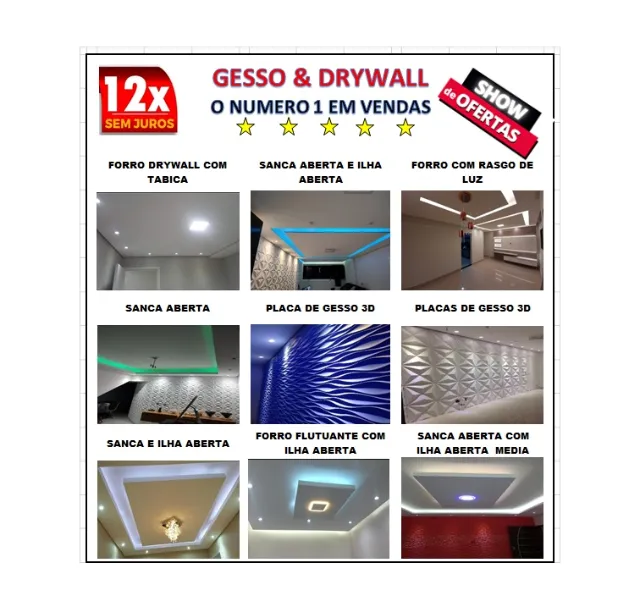 gesso e drywall