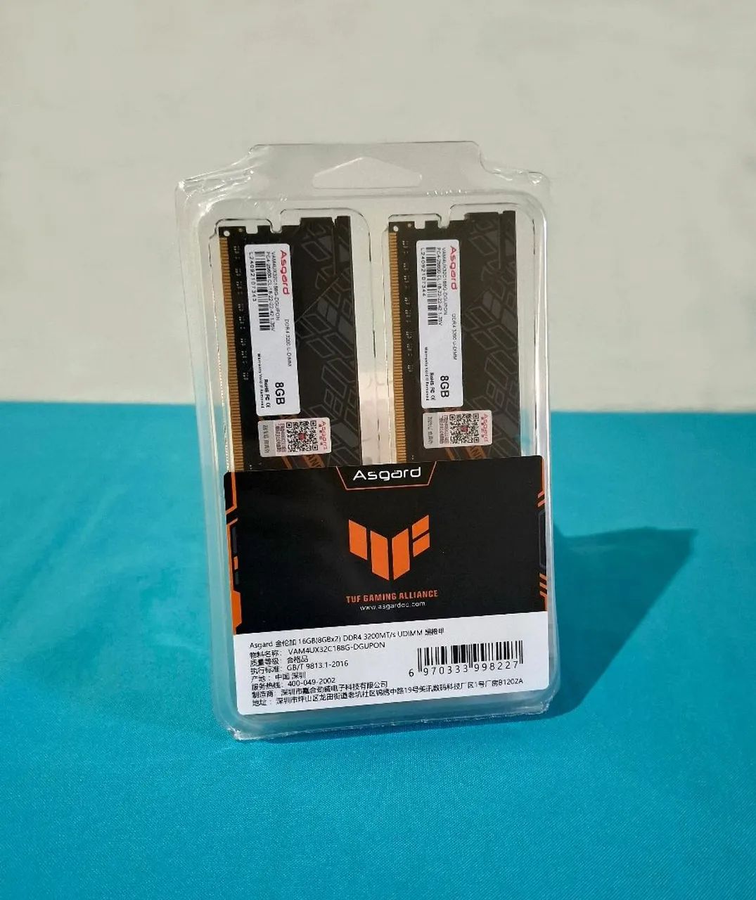 Memória Ram Asgard TUF, 2x8GB, 3200MHz, DDR4