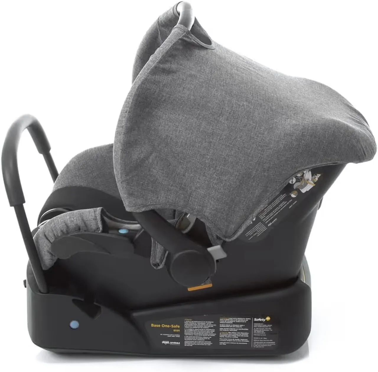 Carrinho de bebê + bebê conforto Safety 1st, Travel System Mobi NV Trio, Grey Denim Silver - Foto 5