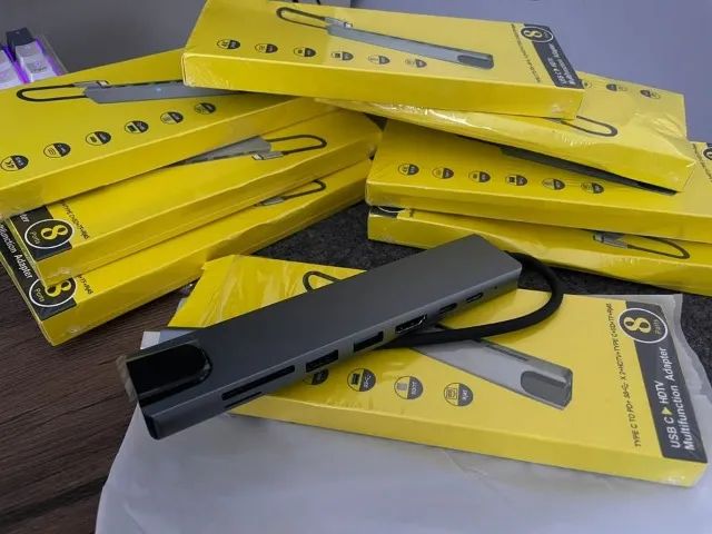 HUB USB 8 EM 1 - ETHERNET HDMI 4K + PD 100W
