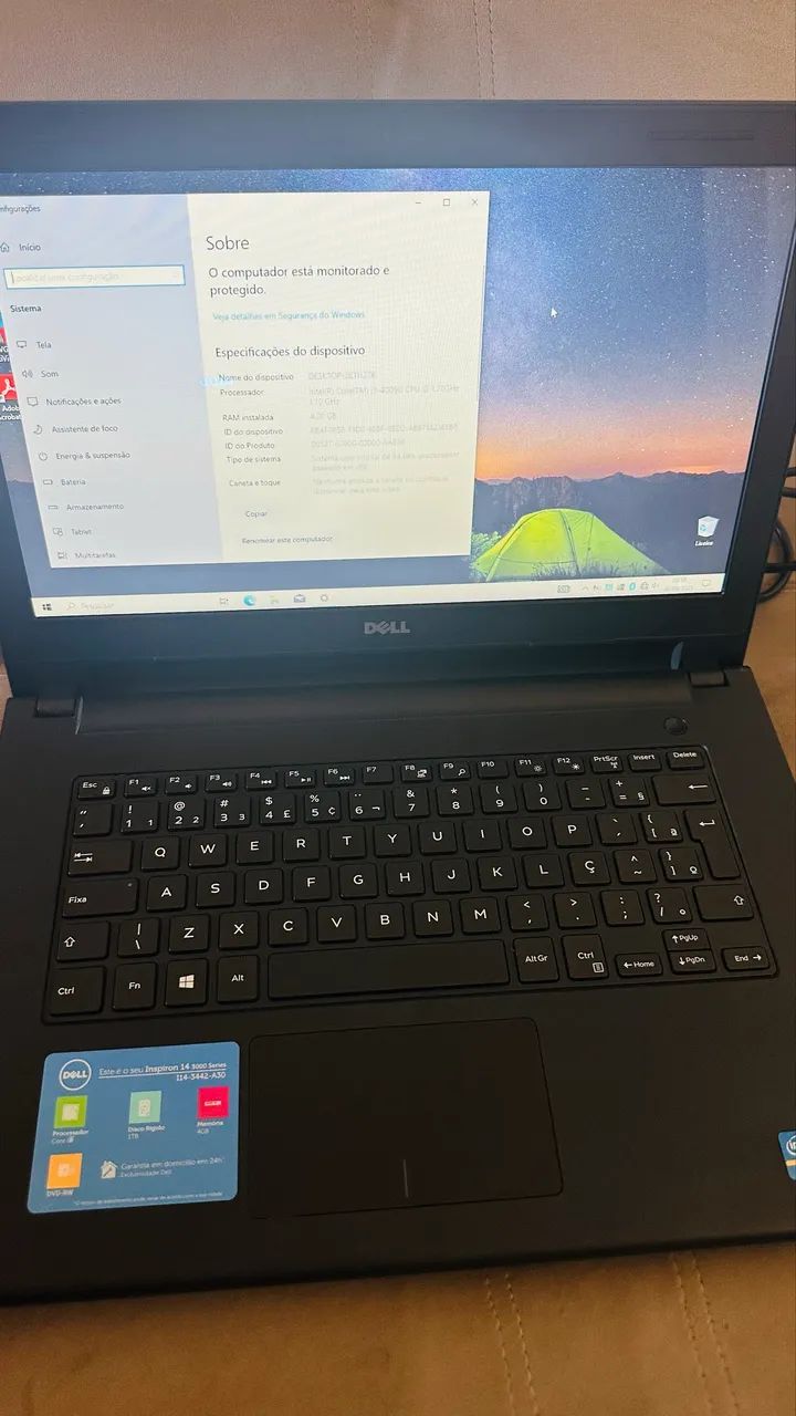 Dell i3 Notebook SSD 120 4GB Memory64291678448257122