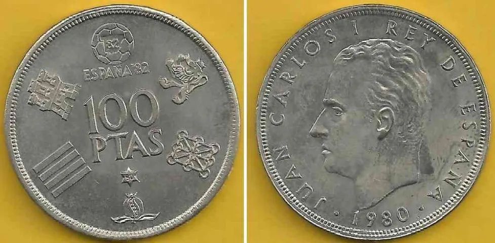 Moeda 100 pesetas 1980 Espanha