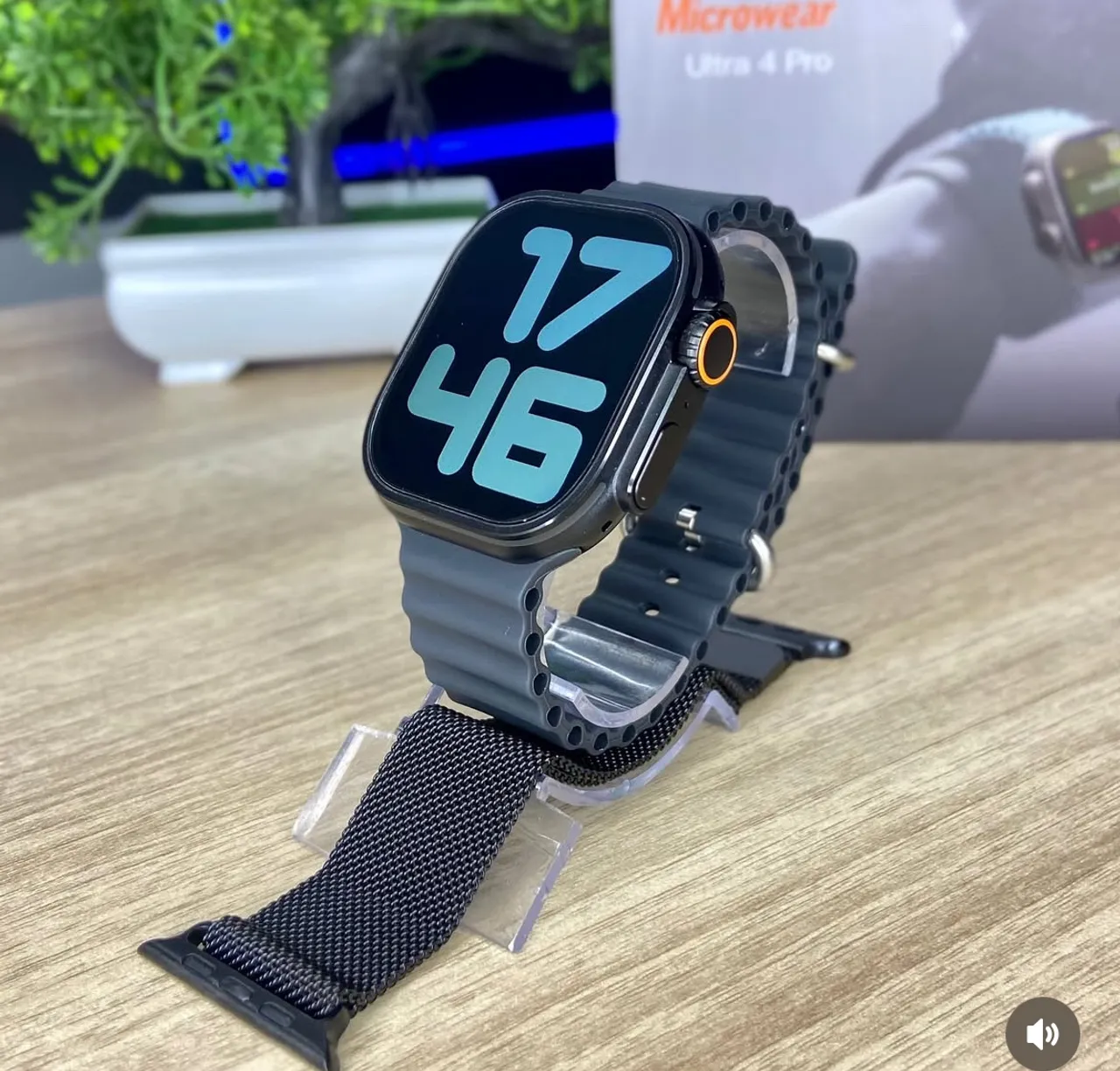 Smartwatch Microwear Ultra 4 Pro - reponde WhatsApp e a prova d?água