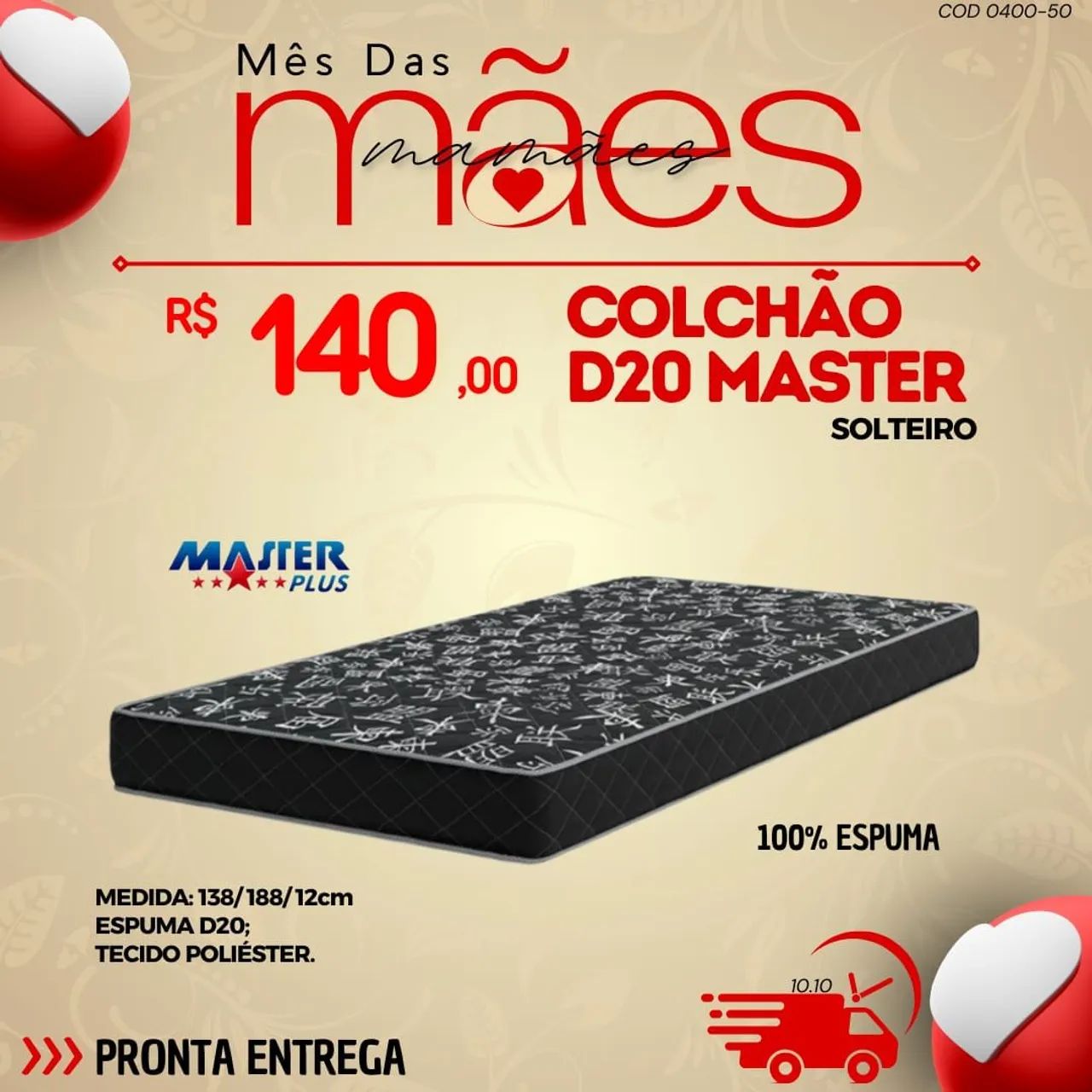 Colchão solteiro D20 - ENTREGA IMEDIATAAAAA