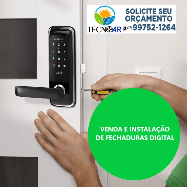 FECHADURA DIGITAL INSTALADA EM 6X