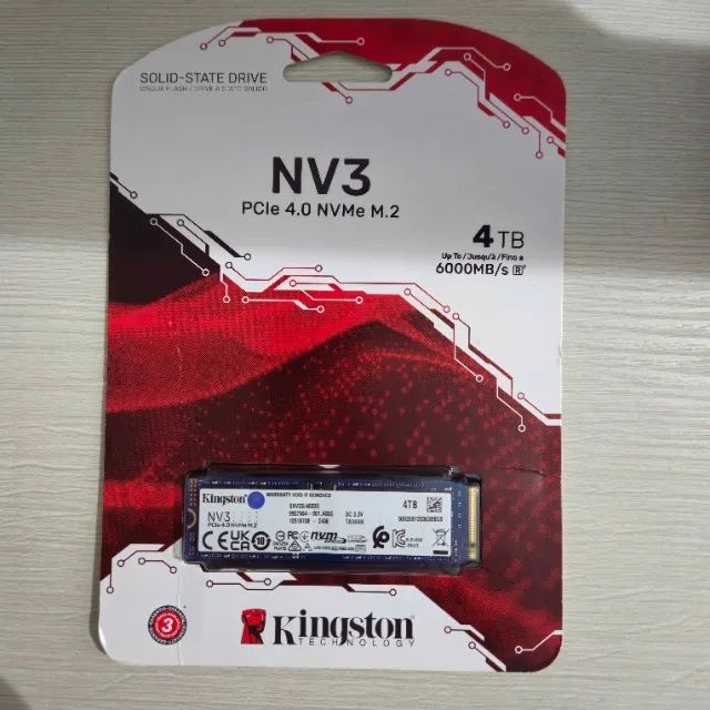 [Novo] SSD Kingston Nv3, 4TB, M.2 2280, Nvme PCie Gen 4x4 - Snv3s/4000g - Foto 5