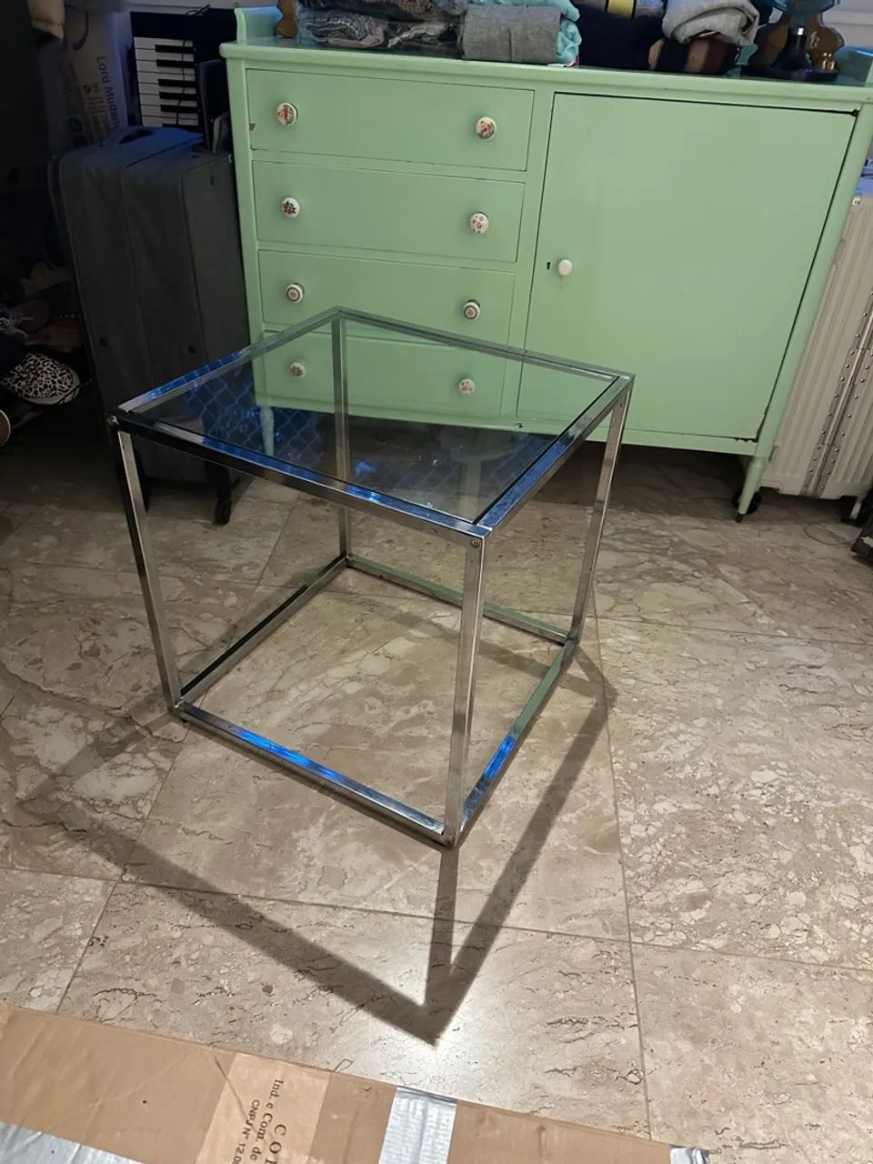 Mesa de centro em vidro e metal - Foto 3