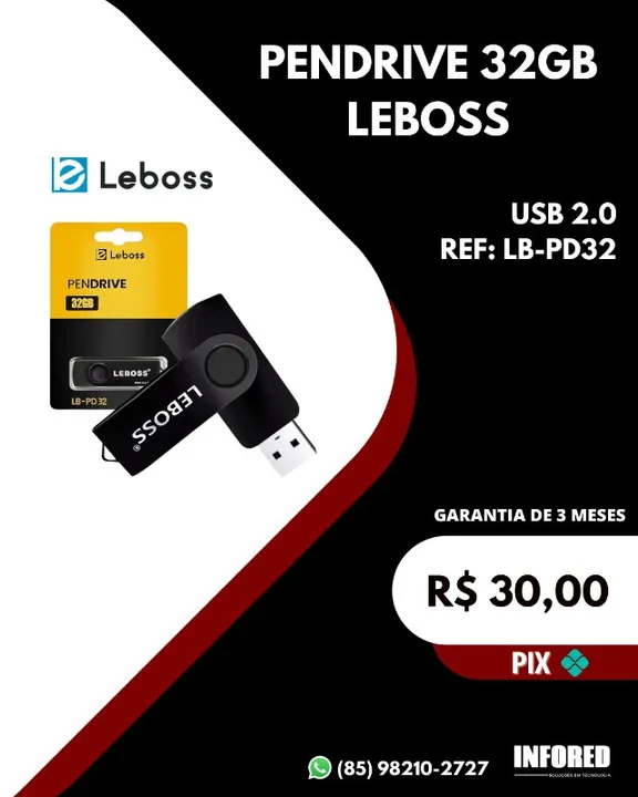 Pendrive 32gb Leboss LB-PD32