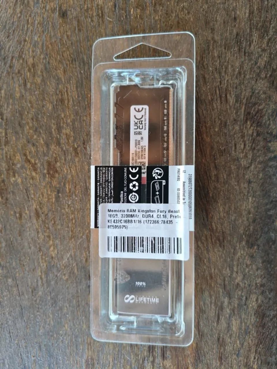 Memória RAM 16gb DDR4 Kingston Fury Beast