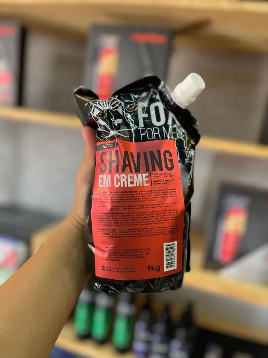 Creme em Shaving 1kg Fox para Barbearia - Entrega Gratis