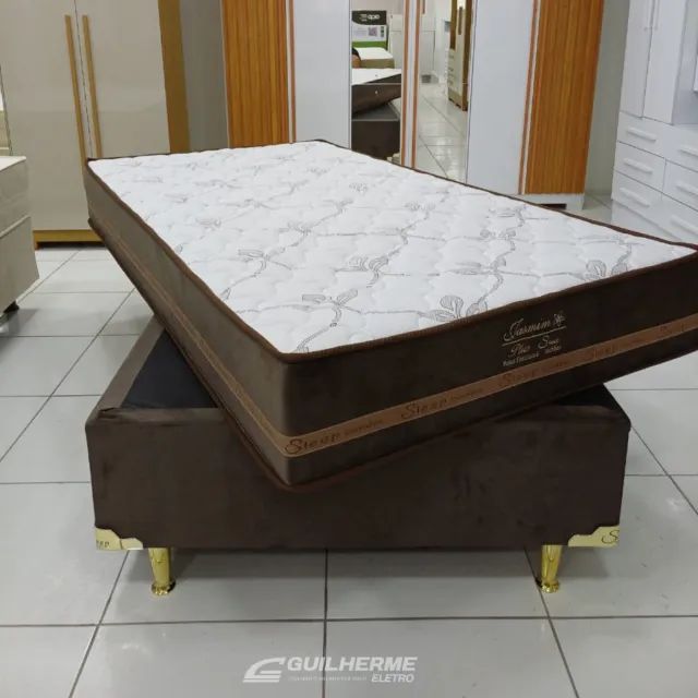 Cama Solteirão 110×200 molas ensacadas.  Produtos Novos - Foto 2