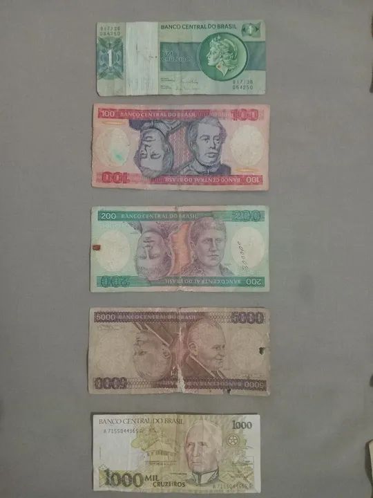 Coleção de notas antigas 