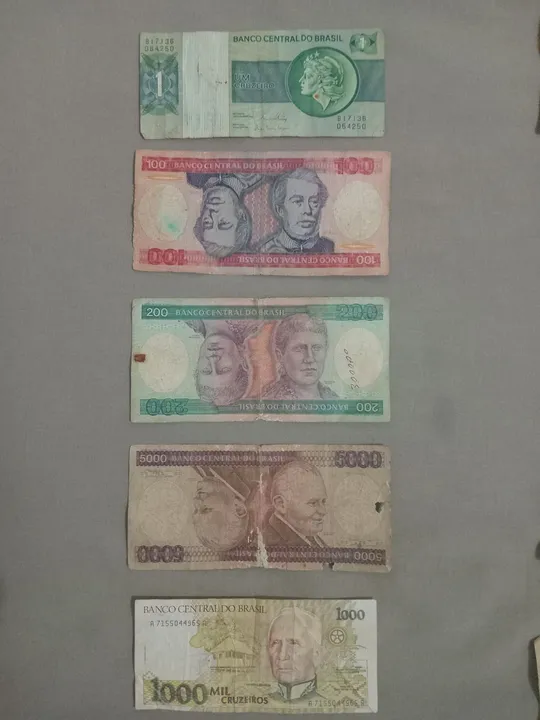 Coleção de notas antigas 