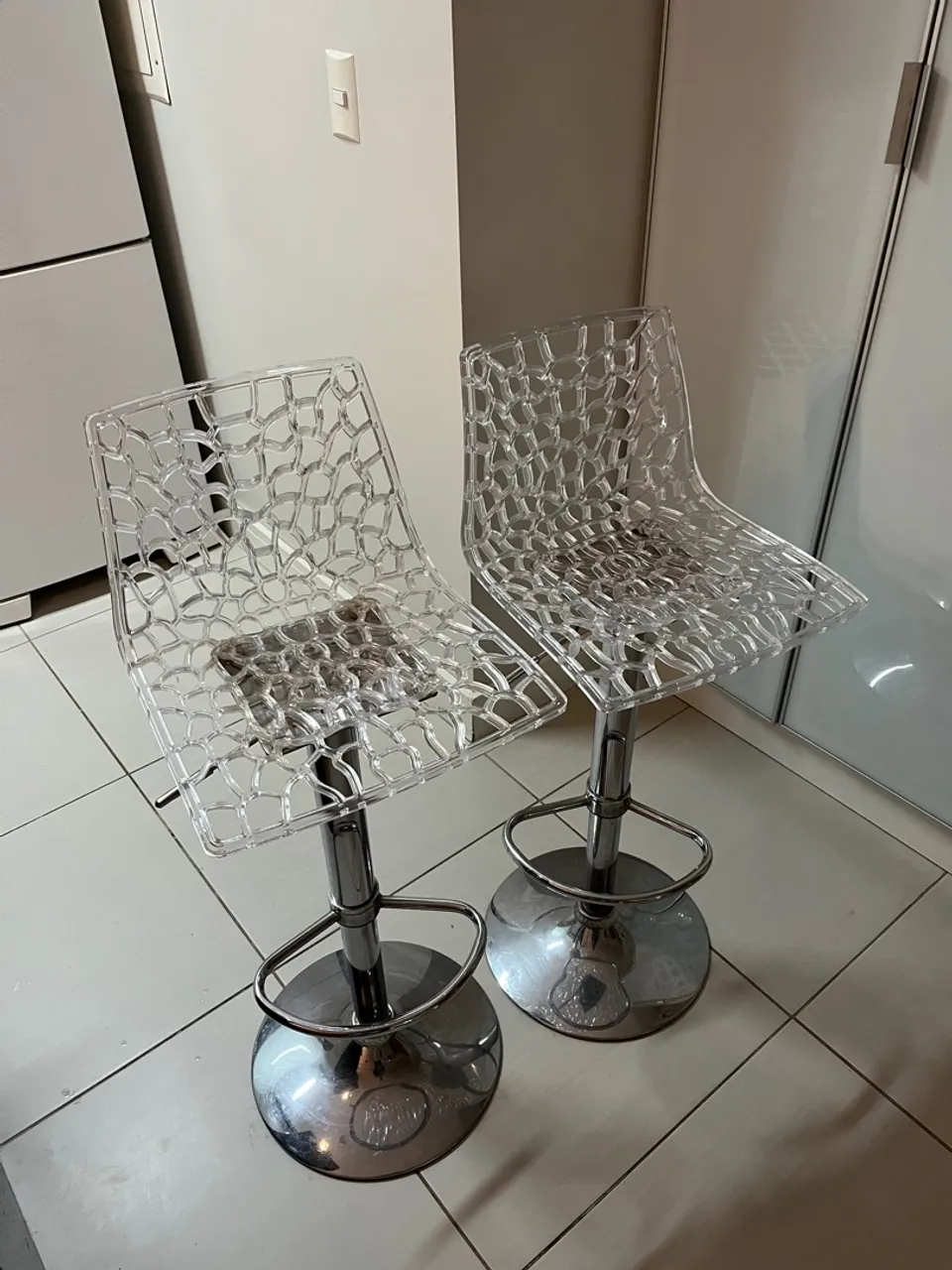 Banquetas de Acrílico Transparentes Modernas