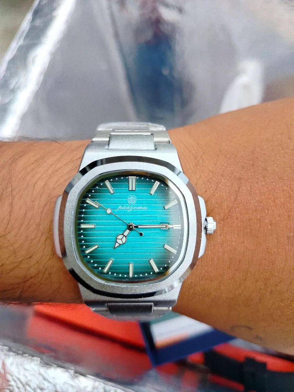 Relógio Analógico Pagamu Design Azul - Foto 2