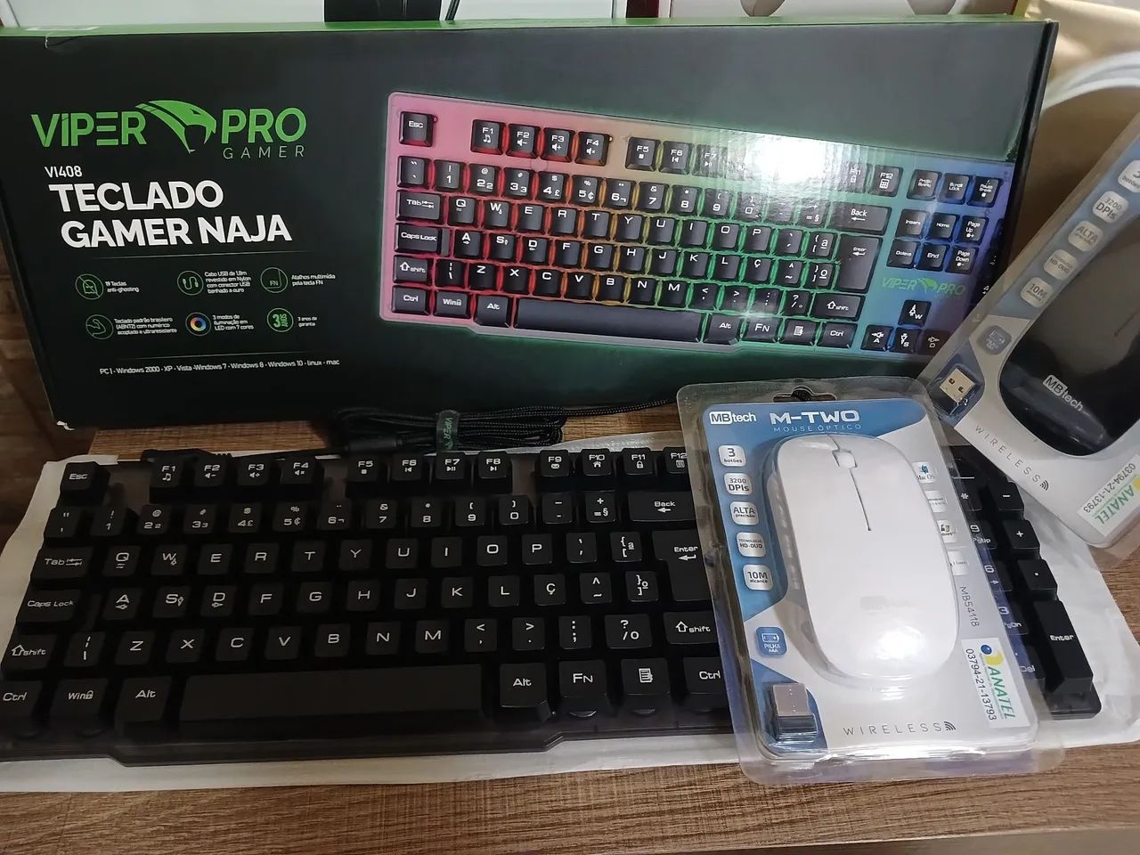 Kit Teclado RGB Gamer e Mouse sem fio  - Foto 2