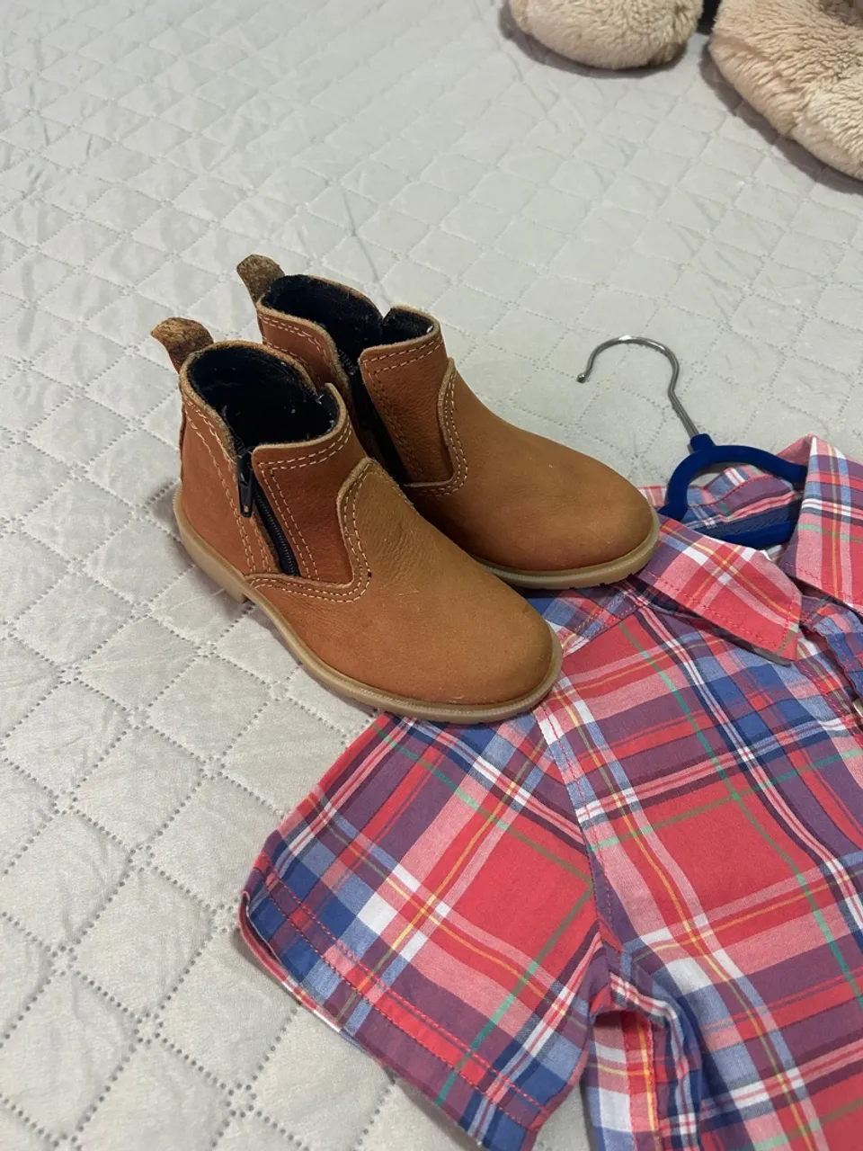 Botas infantis em couro - Tamanho ideal