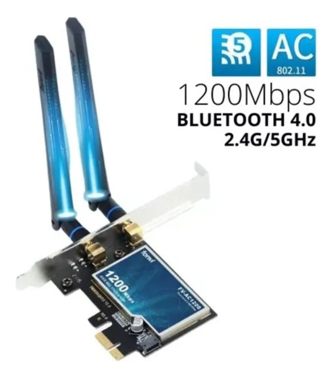 Fenvi Placa Wifi 1200mbps 2.4/5ghz Com Bluetooth 4.0 - Foto 4