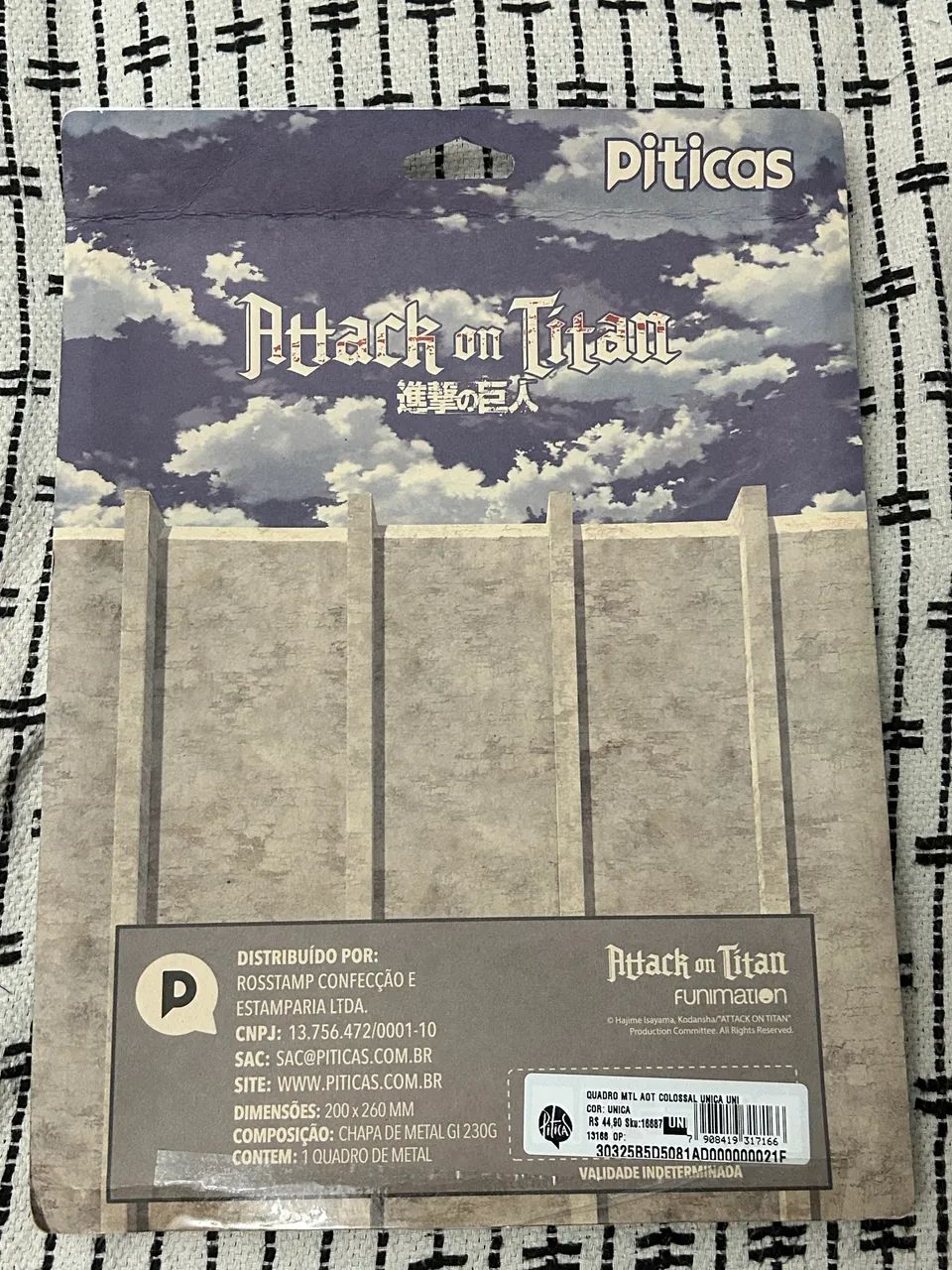 Quadro de Metal Attack on Titan - Titã Colossal - Foto 2