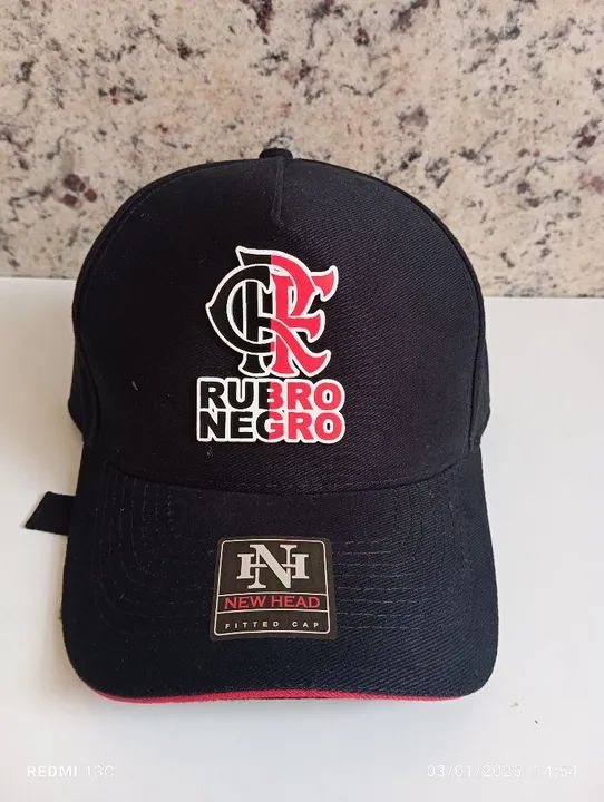 Boné do Flamengo Aba curva Fitão regulagem - Foto 6