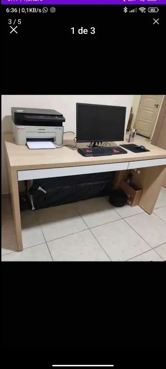 Mesa de Escritório com Gaveta - Foto 2