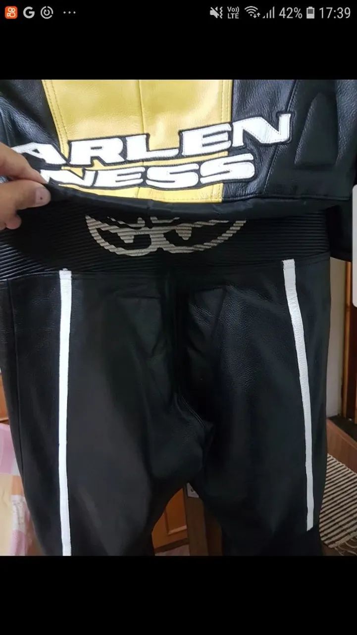Macacão em couro para motociclista com alta performance e qualidade para sua segurança.  - Foto 5