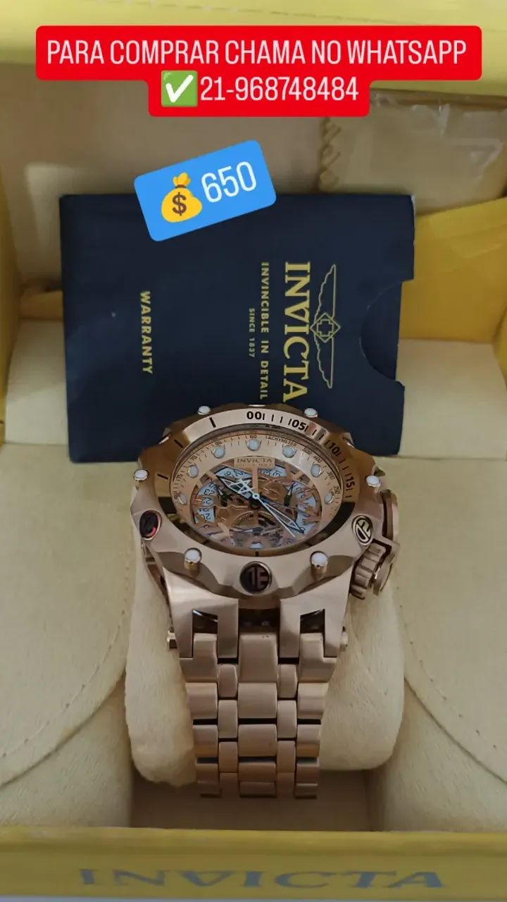 Relógio INVICTA RESERVE MODELO HÍBRIDO SKELETON  - Foto 4