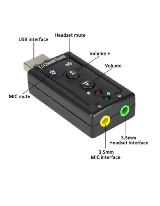 Adaptador de Áudio USB 7.1 Canais